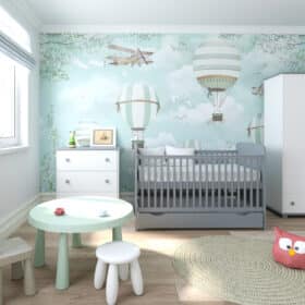 Σετ Βρεφικού Δωματίου  Alice Grey  Κούνια με Στρώμα-Συρταριέρα-Ντουλάπα   BC40014 BabyCute