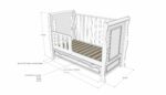 Βρεφικό κρεβάτι Megan 60x120cm λευκό με συρτάρι