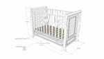 Βρεφικό κρεβάτι Megan 60x120cm λευκό με συρτάρι