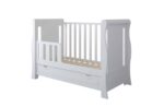 Βρεφικό κρεβάτι Megan, λευκό, 60x120cm, με συρτάρι και προστατευτικό