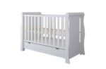 Λευκό βρεφικό κρεβάτι Megan 60x120cm με συρτάρι