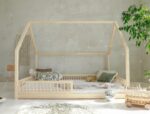 Κρεβάτι Παιδικό Montessori Piola Fast με κάγκελα 23cm Natural  140x200cm (Πόδια 1cm) Luletto (Δώρο 10% έκπτωση στο Στρώμα) - Image 2