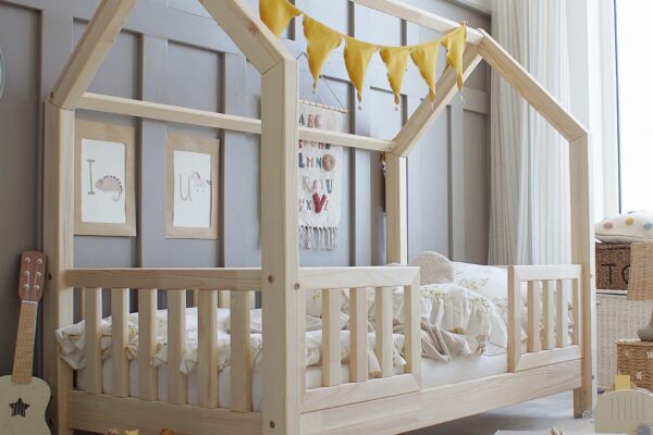 Παιδικό κρεβάτι Montessori Bianco Duo Fast φυσικό ξύλο 90x190cm