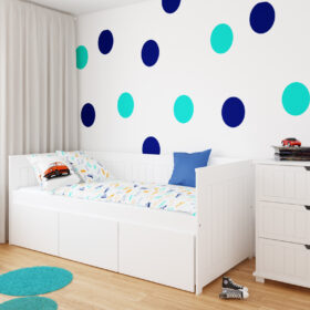 Λευκός καναπές κρεβάτι Homnes BabyCute 90x200cm με τρία συρτάρια.