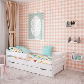 Καναπές Κρεβάτι Rysio BabyCute λευκό με συρτάρι και προστατευτικό 90x200cm