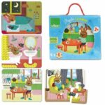 Ξύλινο παζλ ''Σπίτι'' 4x6τεμ. 2643  Vilac - Image 2