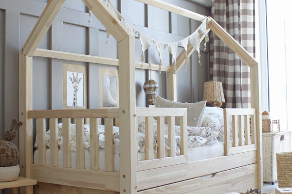 Κρεβάτι Παιδικό Montessori Bianco Duo Plus με συρτάρι ύπνου, ξύλινο