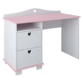 Γραφείο Bellisimo  με 2 Συρτάρια  White & Pink  120x53x86cm  BC70012 BabyCute