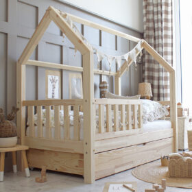 Παιδικό κρεβάτι Montessori Bianco Plus Fast με συρτάρι Luletto.