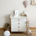 Βρεφική Συρταριέρα με Αποσπώμενη Αλλαξιέρα Scandi  White & Natural  85 x 80 x 50cm  SKANDI-1  Ingvart - Image 3