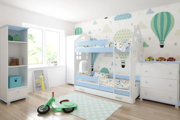 Παιδική κουκέτα House White 80x180cm με συρτάρι & δώρο στρώματα.