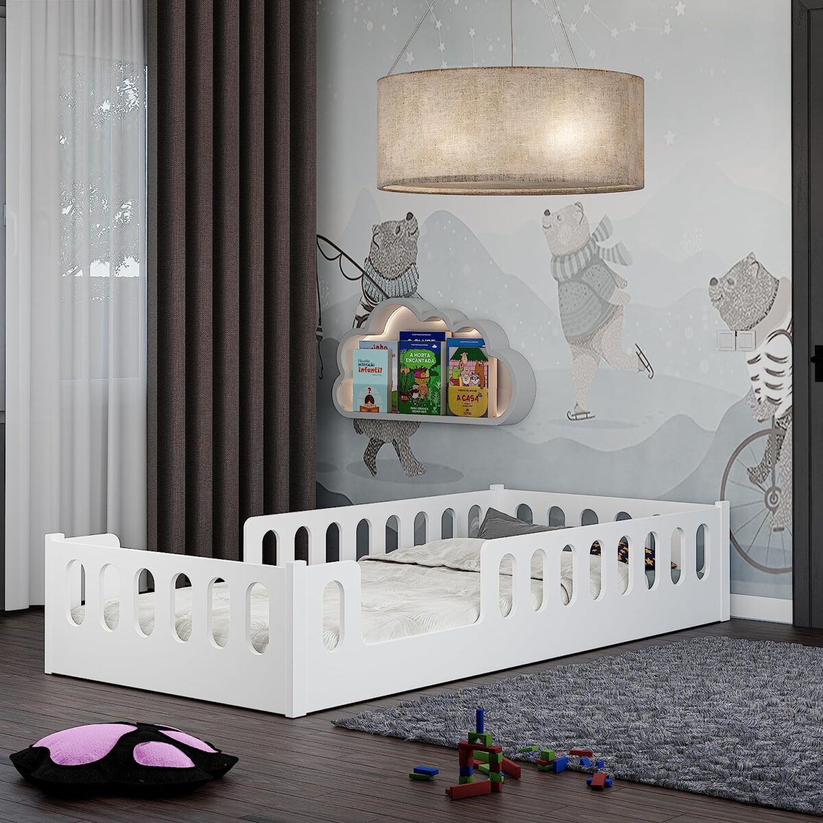 Κρεβάτι  Montessori Monte  με κάγκελα White  120x200cm  BC50046A  BabyCute - Image 10