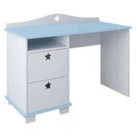 Γραφείο Stars  με 2 Συρτάρια  White & Blue  120x53x86cm  BC70026  BabyCute