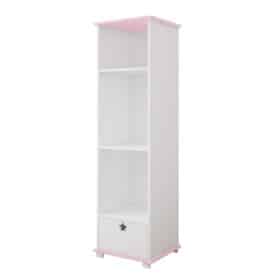 Βιβλιοθήκη  Stars  με 1 Συρτάρι  White & Pink  48x46x183cm  BC90011  BabyCute