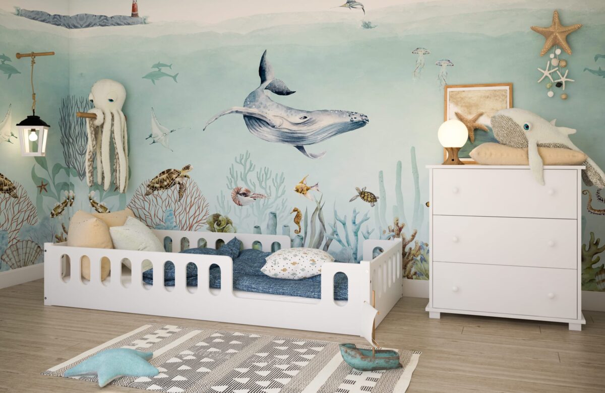 Κρεβάτι  Montessori Monte  με κάγκελα White  120x200cm  BC50046A  BabyCute - Image 5