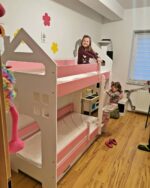 Παιδική Κουκέτα  House  White & Pink  80x180cm  BC50023A  BabyCute (Δώρο τα Στρώματα) - Image 5