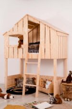 Κουκέτα  Παιδική Δεντρόσπιτο  Ted σε Φυσικό Ξύλο 90×190cm  Adeko (Δώρο 10% Έκπτωση στα Στρώματα) - Image 4