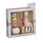 Σετ δώρου Sophiesticated με την Σόφι και κουδουνίστρα μαλακή μαράκα  S000009 Sophie La Girafe