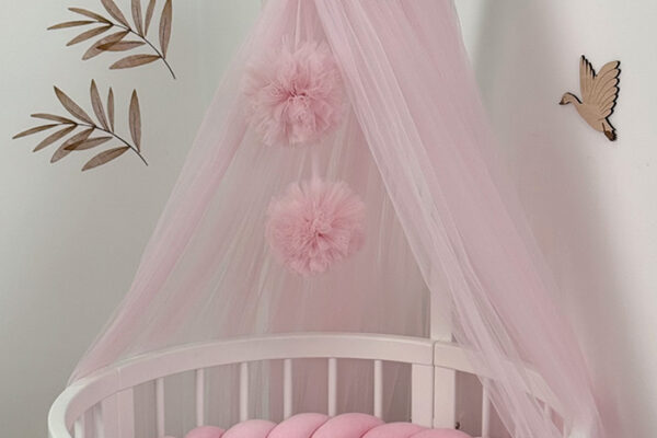 Κουνουπιέρα τούλι με Pom Pom & Βάση Κουνουπιέρας