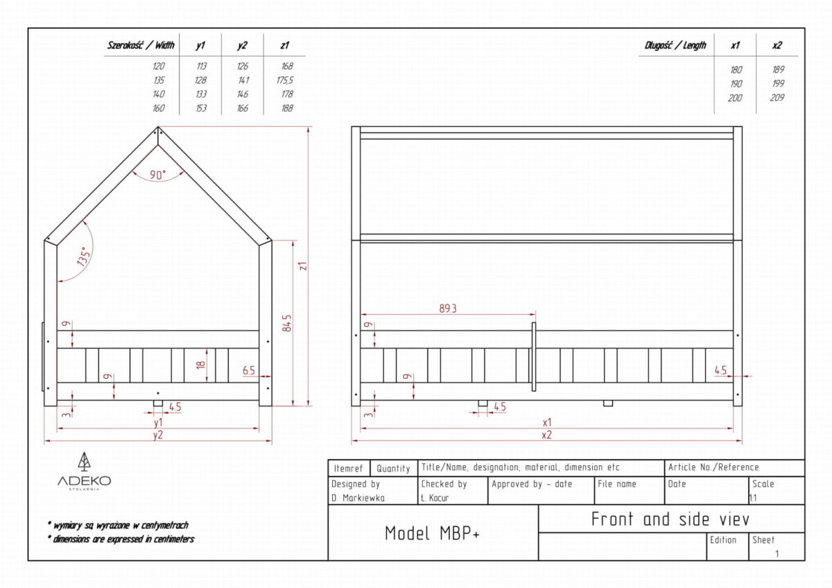 Kρεβάτι Παιδικό Montessori Mila MBP  με κάγκελα  σε Φυσικό  Ξύλο  90×200cm  Adeko (Δώρο 10% έκπτωση στο Στρώμα) - Image 12