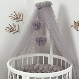 Κουνουπιέρα τούλι με Pom Pom & Βάση Κουνουπιέρας