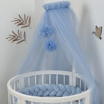 Κουνουπιέρα τούλι με Pom Pom & Βάση Κουνουπιέρας