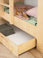 Κουκέτα  Παιδική Διπλή Mila Simba με Συρτάρι Αποθηκευτικό  σε Φυσικό Ξύλο 80×180cm  Adeko (Δώρο 10% Έκπτωση στα Στρώματα) - Image 3