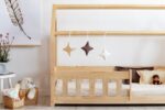 Kρεβάτι Παιδικό Montessori Mila MBP  με κάγκελα  σε Φυσικό  Ξύλο  90×200cm  Adeko (Δώρο 10% έκπτωση στο Στρώμα) - Image 4