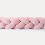 Πάντα  πλεξούδα Διπλή Velvet  Pink  400x15cm  Luletto - Image 2