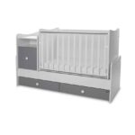 Πολυμορφικό βρεφικό κρεβάτι  TREND PLUS White & Stone Grey  10150590041P  Lorelli