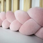 Πάντα  πλεξούδα Διπλή Velvet  Pink  400x15cm  Luletto - Image 4