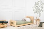 Kρεβάτι Παιδικό Montessori  Mila CPN  με κάγκελα  σε Φυσικό  Ξύλο  80×180cm  Adeko - Image 3