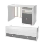 Πολυμορφικό βρεφικό κρεβάτι  TREND PLUS White & Stone Grey  10150590041P  Lorelli - Image 8