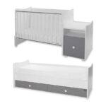 Πολυμορφικό βρεφικό κρεβάτι  TREND PLUS White & Stone Grey  10150590041P  Lorelli - Image 9