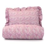 Σετ κλινοσκεπάσματα με Βολάν Vintage Pink  140x200cm  Luletto