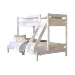 προϊόν Λευκή κουκέτα Trio από μασίφ ξύλο, μονή-ημίδιπλη 90/140x200cm.