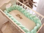Πάντα  πλεξούδα Διπλή Velvet  Mint  400x15cm  Luletto - Image 2