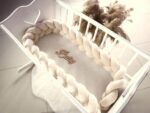 Πάντα  πλεξούδα Διπλή Velvet  Cream  400x15cm  Luletto - Image 2
