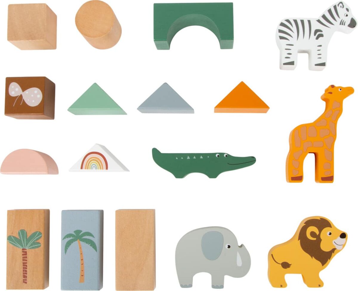 Ξύλινα τουβλάκια κατασκευών "Safari" 11699 Small Foot - Image 3