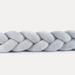 Πάντα  πλεξούδα Διπλή Velvet  Grey  400x15cm  Luletto - Image 4