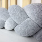 Πάντα  πλεξούδα Διπλή Velvet  Grey  400x15cm  Luletto - Image 3