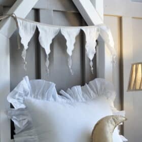 Διακοσμητική Γιρλάντα Υφασμάτινη  310cm  White Luletto