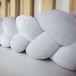 Πάντα  πλεξούδα Διπλή Velvet  Light Grey  400x15cm  Luletto - Image 3