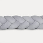 Πάντα  πλεξούδα Διπλή Velvet  Light Grey  400x15cm  Luletto - Image 4