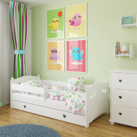 Παιδικό κρεβάτι καναπές Laura White 80x180cm με συρτάρι, BabyCute