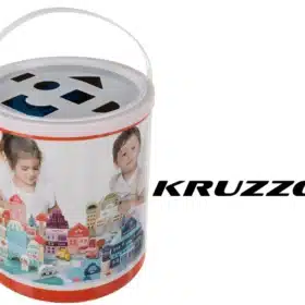 Ξύλινα τουβλάκια 100τεμ.  City σε κουβαδάκι  19159 Kruzzel