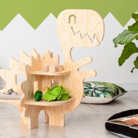 Παιδική Ξύλινη Βιβλιοθήκη  Natural T-Rex  78x54x70 cm Adeko