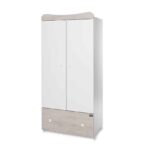 Ντουλάπα  2φυλλη  EXCLUSIVE  White & Light Oak  80x57x178cm  10170120045 Lorelli Bertoni