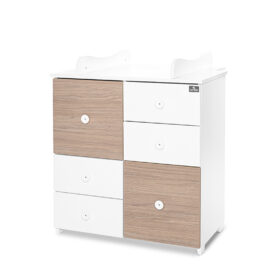 Λευκή & Amber συρταριέρα αλλαξιέρα Lorelli Bertoni, πρακτική και κομψή.