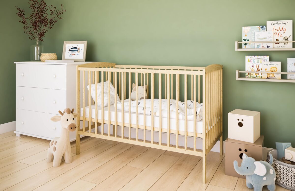 Βρεφικό Κρεβάτι Basic με Μπάρα Ασφαλείας  Natural  60x120cm  BC10099A BabyCute - Image 4